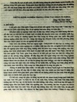 Những kinh nghiệm trong công tác giáo vụ khoa