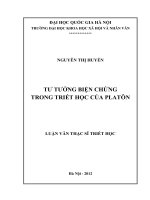 Tư tưởng biện chứng trong triết học của Platon