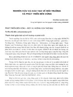 Nghiên cứu và đào tạo về môi trường và phát triển bền vững