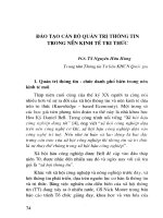 Đào tạo cán bộ quản trị Thông tin trong nền kinh tế tri thức