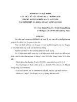 Nghiên cứu đặc điểm của một số yếu tố nguy cơ thường gặp ở bệnh nhân tai biến mạch máu não tại Bệnh viện Đa khoa Quảng Nam năm 2011