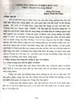 Công tác giáo vụ ở khoa đào tạo thực trạng và giải pháp