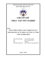 Hoàn thiện chiến lược marketing sản phẩm bãi đậu xe tự động tại công ty TNHH công nghiệp M&H