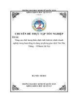 Nâng cao chất lượng thẩm định tình hình tài chính doanh nghiệp trong hoạt động tín dụng tại phòng giao dịch Tôn Đức Thắng – VPBank Hà Nội