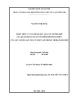 Nhận thức và vận dụng quy luật về sự phù hợp của quan hệ sản xuất với trình độ phát triển của lực lượng sản xuất ở Việt Nam