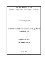 Tư tưởng về lẽ sống của người quân tử trong Tứ thư