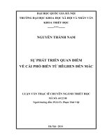 Sự phát triển quan điểm về cái phổ biến từ Hêghen đến Mác