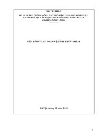 HỎI ĐÁP VỀ AN TOÀN VỆ SINH THỰC PHẨM