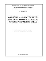 Mô phỏng máy gia tốc tuyến tính dùng trong xạ trị bằng phương pháp monte carlo