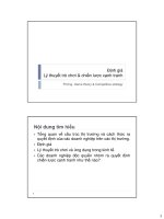 Bài giảng Định giá Lý thuyết trò chơi & chiến lược cạnh tranh