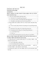 Tăng cường huy động vốn tại chi nhánh Ngân hàng Đầu tư và Phát triển Việt Nam - Nam Hà Nội