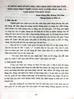Sử dụng một số đồ chơi, trò chơi giúp trẻ em tuổi mẫu giáo phát triển ngôn ngữ ( luyện phát âm) và làm quen với môn toán