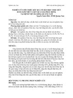 Nghiên cứu đối chiếu kết quả tế bào học chọc hút bằng kim nhỏ và kết quả giải phẫu bệnh, tại Bệnh viện Đa khoa tỉnh Quảng Nam