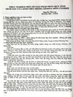 Thực nghiệm một số giải pháp phát huy tính tích cực cảu sinh viên trong Xêmina môn CNXHKH