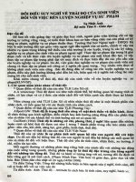 Đôi điều suy nghĩ về thái độ của sinh viên đối với việc rèn luyện nghiệp vụ sư phạm