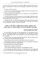 Chiến lược phát triển hoạt động thông tin khoa học và công nghệ của TP Hà Nội đến năm 2020