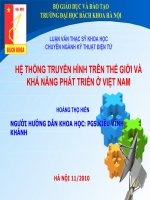 Hệ thống truyền hình trên thế giới và khả năng phát triển ở việt nam
