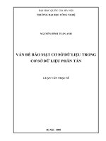 Vấn đề bảo mật cơ sở dữ liệu trong cơ sở dữ liệu phân tán