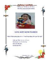 SKKN Một số biện pháp giúp trẻ 4 đến 5 tuổi hoạt động tốt ở góc học tập