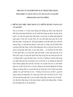 NHỮNG DẤU HIỆU NHẬN DẠNG CỦA NHỮNG HÀNH VI GIAN LẬN VÀ SAI SÓT