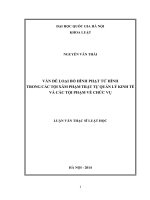 Vấn đề loại bỏ hình phạt tử hình trong các tội xâm phạm trật tự quản lý kinh tế và các tội phạm về chức vụ