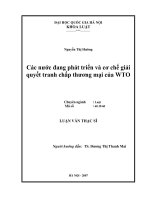 Các nước đang phát triển và cơ chế giải quyết tranh chấp thương mại của WTO