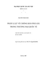Pháp luật về chống bán phá giá trong thương mại quốc tế