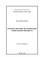 Cơ sở dữ liệu phân tán và ứng dụng trong chuyển tiền điện tử