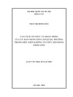 Cải cách tổ chức và hoạt động của Ủy ban Nhân dân cấp quận, phường trong điều kiện không tổ chức hội đồng nhân dân