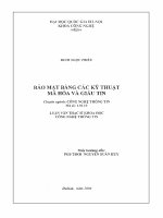 Bảo mật bằng các kỹ thuật mã hoá và giấu tin