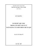 Cơ sở dữ liệu XML trong tổ chức quản lý ngân hàng câu hỏi theo tiêu chuẩn QTI