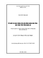 Tổ chức và hoạt động của Hội đồng nhân dân tỉnh – Qua thực tiễn tỉnh Nghệ An
