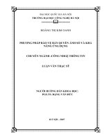 PHƯƠNG PHÁP BẢO VỆ BẢN QUYỀN ẢNH SỐ VÀ KHẢ NĂNG ỨNG DỤNG 