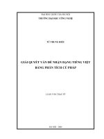 Giải quyết vấn đề nhận dạng tiếng Việt bằng phân tích cú pháp