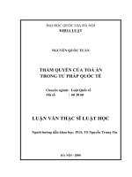 Thẩm quyền của tòa án trong tư pháp quốc tế