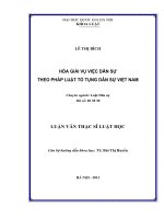 Hòa giải vụ việc dân sự theo pháp luật tố tụng dân sự Việt Nam