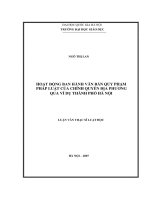 Hoạt động ban hành văn bản quy phạm pháp luật của chính quyền địa phương qua ví dụ thành phố Hà Nội