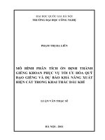Mô hình phân tích ổn định thành giếng khoan phục vụ tối ưu hóa quỹ đạo giếng và dự báo khả năng xuất hiện cát trong khai thác dầu khí