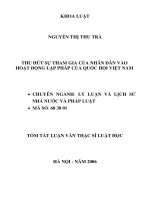 Thu hút sự tham gia của nhân dân vào hoạt động lập pháp của Quốc hội Việt Nam