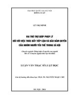 Vai trò trợ giúp pháp lý đối với việc thúc đẩy tiếp cận và bảo đảm quyền của nhóm người yếu thế trong xã hội