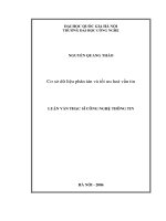 Cơ sở dữ liệu phân tán và tối ưu hoá vấn tin