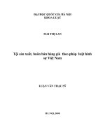 Tội sản xuất, buôn bán hàng giả theo pháp luật hình sự Việt Nam