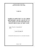 Study on kinetics of electro-optical and photoluminescent processes in nanostructured transition metal (W, Mo) oxide-based thin films