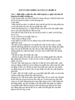 Đáp án ôn thi những nguyên lý cơ bản của chủ nghĩa Mác Lenin