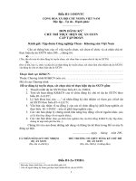 Mẫu thuyết minh dự án sản xuất