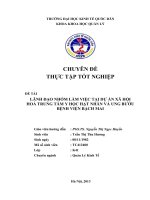 Lãnh đạo nhóm làm việc tại dự án XHH TTYHHN$UB  bệnh viện Bạch Mai của công ty MED- AID