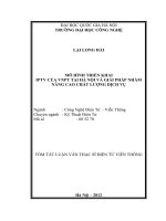 Mô hình triển khai IPTV của VNPT tại Hà Nội và giải pháp nhằm nâng cao chất lượng dịch vụ