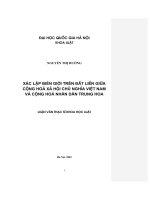 Xác lập biên giới trên đất liền giữa Cộng hoà Xã hội Chủ nghĩa Việt Nam và Cộng hoà Nhân dân Trung Hoa