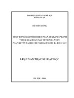Hoạt động giải thích hiến pháp, luật, pháp lệnh trong giai đoạn xây dựng nhà nước pháp quyền xã hội chủ nghĩa ở nước ta hiện nay