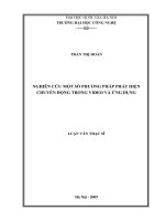 Nghiên cứu một số phương pháp phát hiện chuyển động trong video và ứng dụng